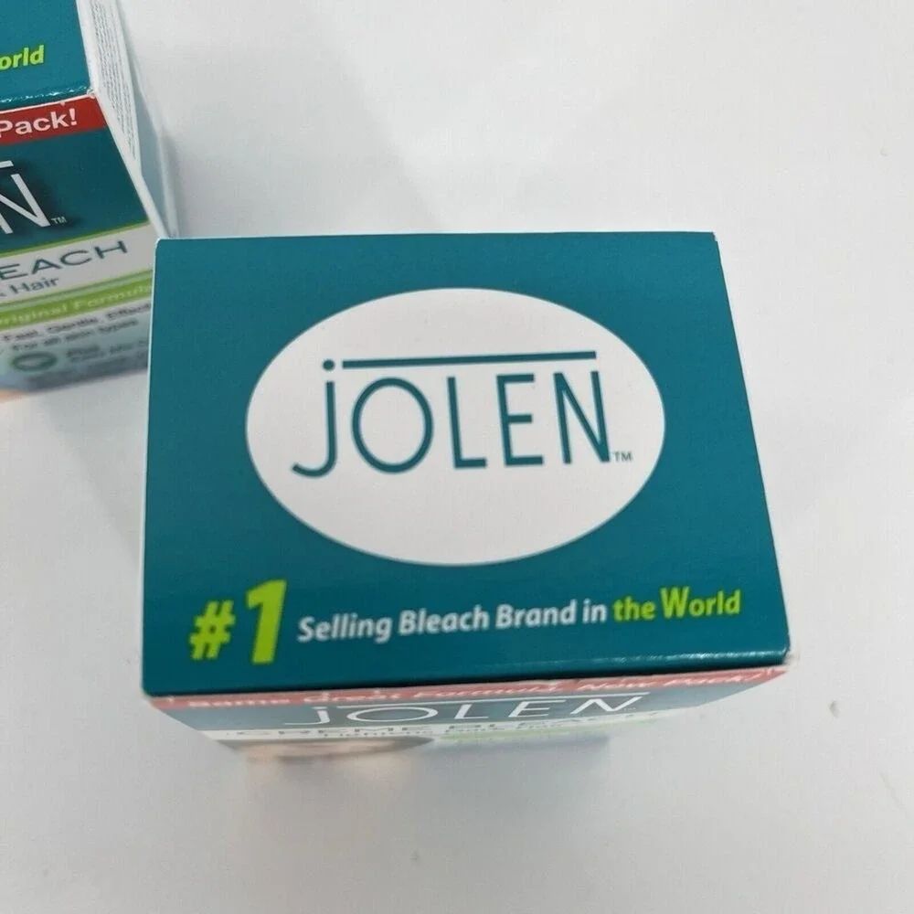Lot of 2 JOLEN Creme Bleach Original Formula Lightens Dark Hair Mix Cup 1.2 oz